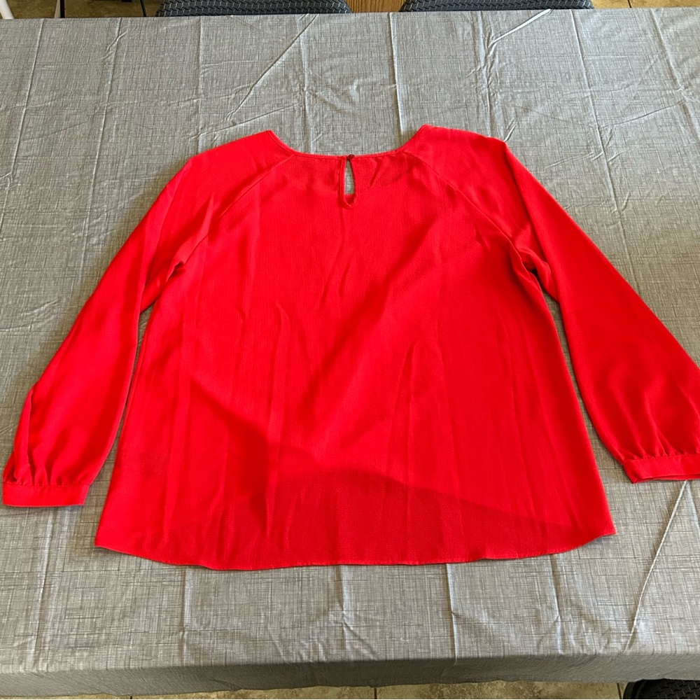 Women's Red Blouse - Picture 4 of 11